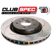 Clubspec 4000 2x T3 Slotted Rear Rotors for Impreza STi 02-07
