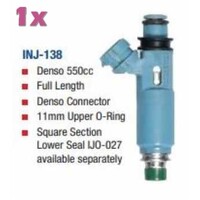 Denso 550cc Full Length Denso Connector FUEL INJECTOR