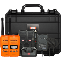 GME 5/1 Watt UHF CB Handheld Radio Twin Pack - Blaze Orange
