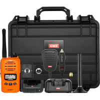GME 5/1 Watt IP67 UHF CB Handheld Radio - Blaze Orange Car Kit