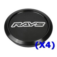 RAYS No.4 VR CAP MODEL-01 Low BK/SL (a set of 4 caps)