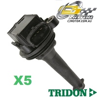 TRIDON IGNITION COIL x5 FOR Volvo S80 10/04-12/06, 5, 2.5L B5254T2 