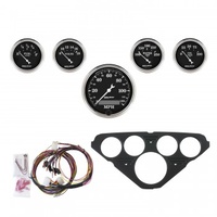 AUTOMETER 5 GAUGE DIRECT-FIT DASH KIT,CHEVY TRUCK 55-59,OLD TYME BLACK # 7049-OTB