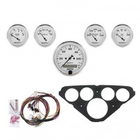 AUTOMETER 5 GAUGE DIRECT-FIT DASH KIT,CHEVY TRUCK 55-59,OLD TYME WHITE # 7049-OTW