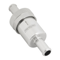 Proflow Fuel Filter Aluminium 3/8in. Hose barb 100 Micron Stainless Steel Polished Silver