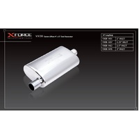 XForce Universal Muffler - 2in Inlet Centre Offset 4in x 8in Oval Resonator