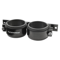 Raceworks Twin Fuel Pump Bracket 60mm Black  ALY-003BK