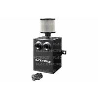 Raceworks Black Aluminium Catch Can With Drain Tap 2L  ALY-062BK