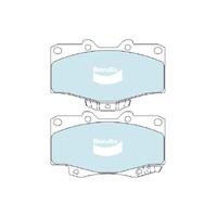 Bendix 4x4 Brake Pad Set Front for Crewman 06/4Runner 89-96 (DB1149-4)