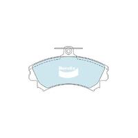 Bendix General CT Brake Pad Set Front for Colt 06-12/Forfour 04-06 (DB1402GCT)