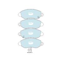 Bendix General CT Brake Pad Set Front for Transit 00-06 (DB1436GCT)