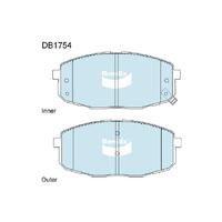 Bendix General CT Brake Pad Set Front for i30 07-17/Cerato 04-13 (DB1754GCT)