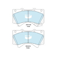 Bendix 4x4 Brake Pad Set Front for Landcruiser 07-22 (DB1838-4)