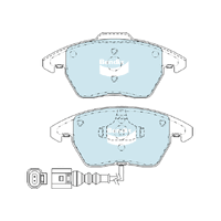 Bendix Euro Brake Pad Set Front for A1 10-18/A3 03-13 (DB1849EU)