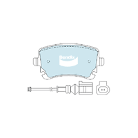 Bendix Heavy Duty Brake Pad Set Rear for A6 04-11/A6 Allroad 08-11 (DB1956HD)