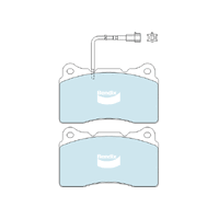 Bendix General CT Brake Pad Set Front for 159 05-11/Brera 06-11 (DB2067GCT)
