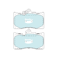 Bendix General CT Brake Pad Set Front for IS 10-13 (DB2255GCT)