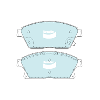 Bendix General CT Brake Pad Set Front for Astra 14-16 (DB2268GCT)