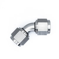 Deatschwerks Titanium 45 Deg 10AN to 10AN Female Flare Swivel Coupler
