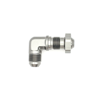 Deatschwerks 90 Deg 8AN to 8AN Male Flare Bulkhead Adapter w/Nut
