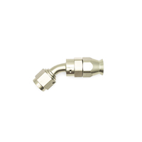 Deatschwerks 45 Deg 6AN Female Swivel PTFE Hose End w/Olive Insert