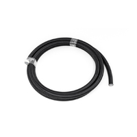 Deatschwerks 8AN Black Nylon Braided PTFE Hose - 10 Feet
