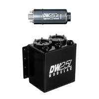 Deatschwerks 2.5L Surge Tank w/ 1 x 250iL In-Line Fuel Pump