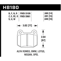 Hawk Performance ER-1 Rear Brake Pads for STI/Evo/GTR/350Z/BRZ/86 (Brembo) HB180D.560