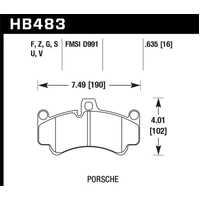 Hawk Performance ER-1 Brake Pads for Porsche 911 997/Cayman 987 OE Ceramic Option (Front) HB483D.635