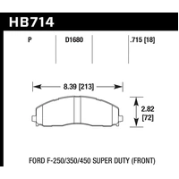 Hawk Performance Super Duty Front Brake Pads for Ford F-250/F-350/F-450 HB714P.715