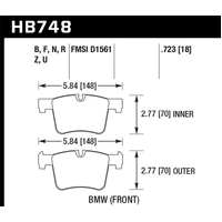 Hawk Performance HPS 5.0 Front Brake Pads for BMW Series 1/2/3/4/X3/X4 2010-On (Front) HB748B.723