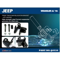 FRONT TRACK BAR RELOCATION BRACKET LIFT 4 INCHES JEEP, GLADIATOR, WRANGLER, WRANGLER UNLIMITE JL 18-PRESENT, JLU 18-PRESENT,