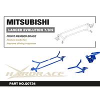 MITSUBISHI LANCER EVOLUTION 7/8/9 CT9A FRONT MEMBER BRACE (BLACK)