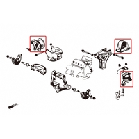 HARDENED ENGINE MOUNT HONDA, CIVIC, EK3/4/5/9, EJ6/7/8/9, EM1