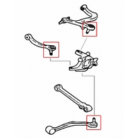 REAR ARM BALL JOINT MITSUBISHI, LANCER EVO, CN9A, CP9A, CT9A