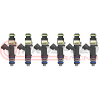 Raceworks Set of 6 1200cc Fuel Injectors 14mm -  INJ-504-14-6