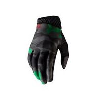 100% Ridefit Black Camo Gloves