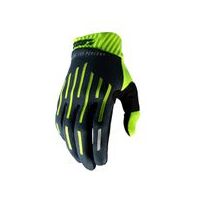 100% Ridefit Fluo Yellow/Charcoal Gloves