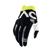 100% iTrack RACR Black Gloves