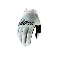 100% iTrack White Camo Gloves