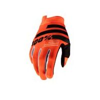 100% iTrack Orange/Black Gloves