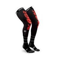 100% Rev Knee Brace Sock Black/Red