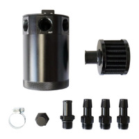 PSR Compact 3-Port Baffled Oil Catch Can V2 w/Top Vent Port for Black