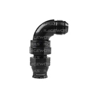 Raceworks Male To 1/2" Tube 90Deg Adapter  RWF-137-08-08BK