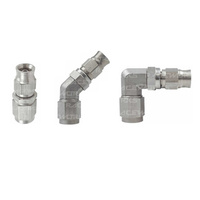 Raceworks Teflon Hose Fitting Straight Stainless Steel 45 Degree RWF-202-03SS