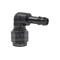 Raceworks Female To 3/8'' Barb 90 Deg 1/2" RWF-413-08BK