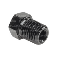 Raceworks NPT Reducer Female 1/8'' - Male 1/4'' 1/4" NPT to 1/2" NPT RWF-912-08-04BK