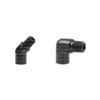 Raceworks 1/8Ã? NPT 90Deg Female-Male Elbow 45 Degree RWF-915-02BK