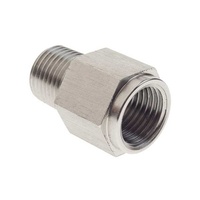 Raceworks 1/8 NPT Male To M10 X 1.0 Female Stainless Adapter  RWF-925-02-M10SS