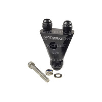 Raceworks Y Block Inline AN Male Flare 1X To 2X AN-6  RWF-934-08-06BK